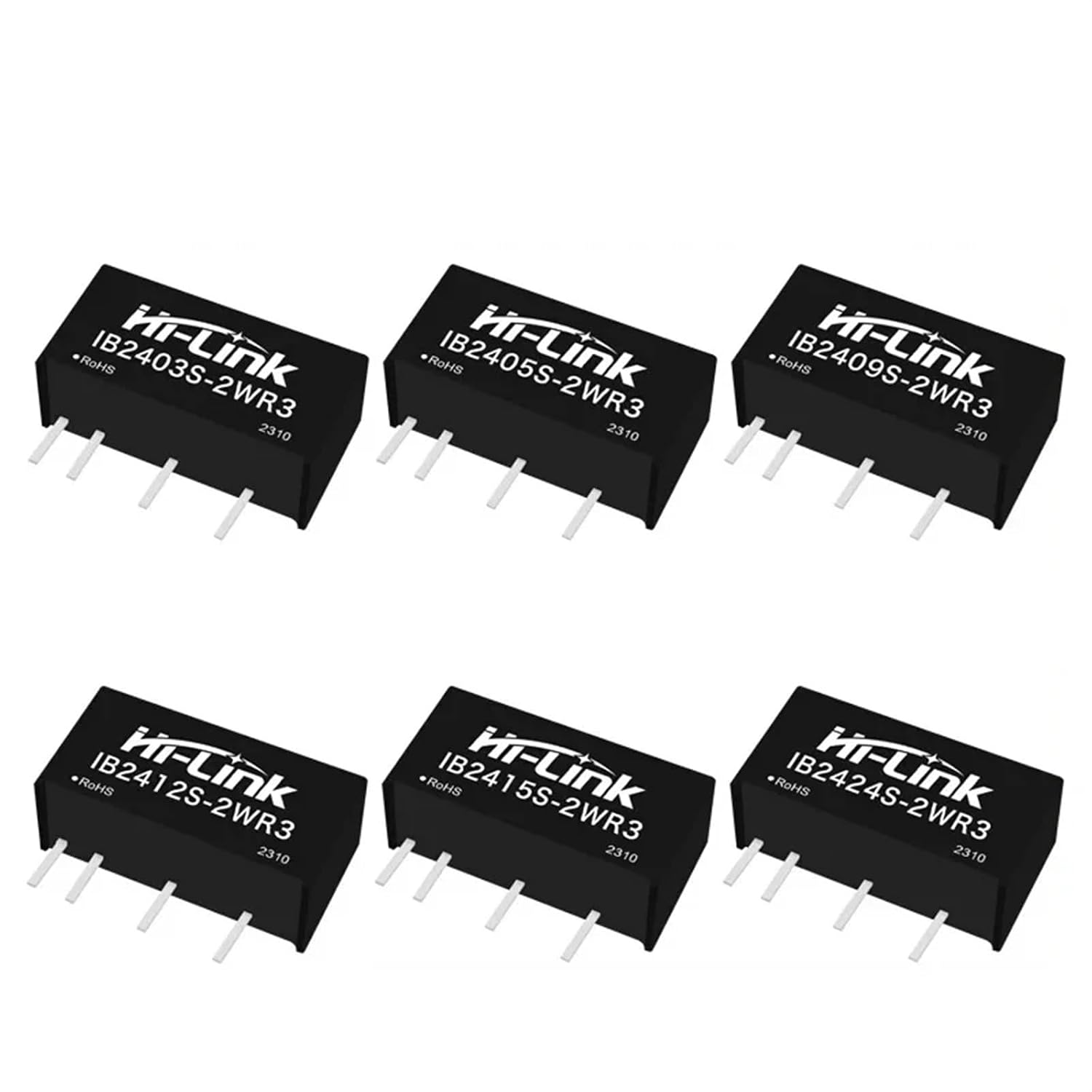 50pcs IB2412S-2WR3 2W 24V to 12V 166mA DC DC Converter Power Supply Intelligent Module Home