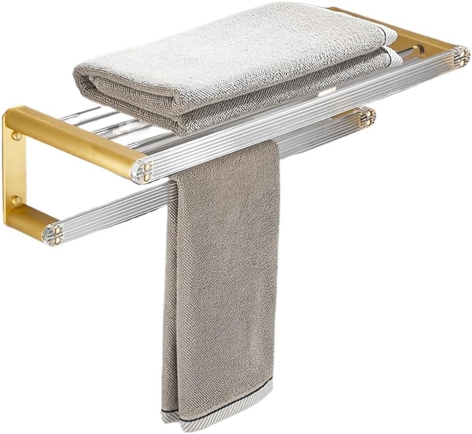 Acrylic Bathroom Towel Rack, Toilet Gold Space Aluminum