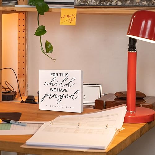 Miniatura 9 de Escritorio de guardería de madera para niña, decoración con texto en inglés "Fearfully and Wonderfully Made", decoración de las Escrituras para