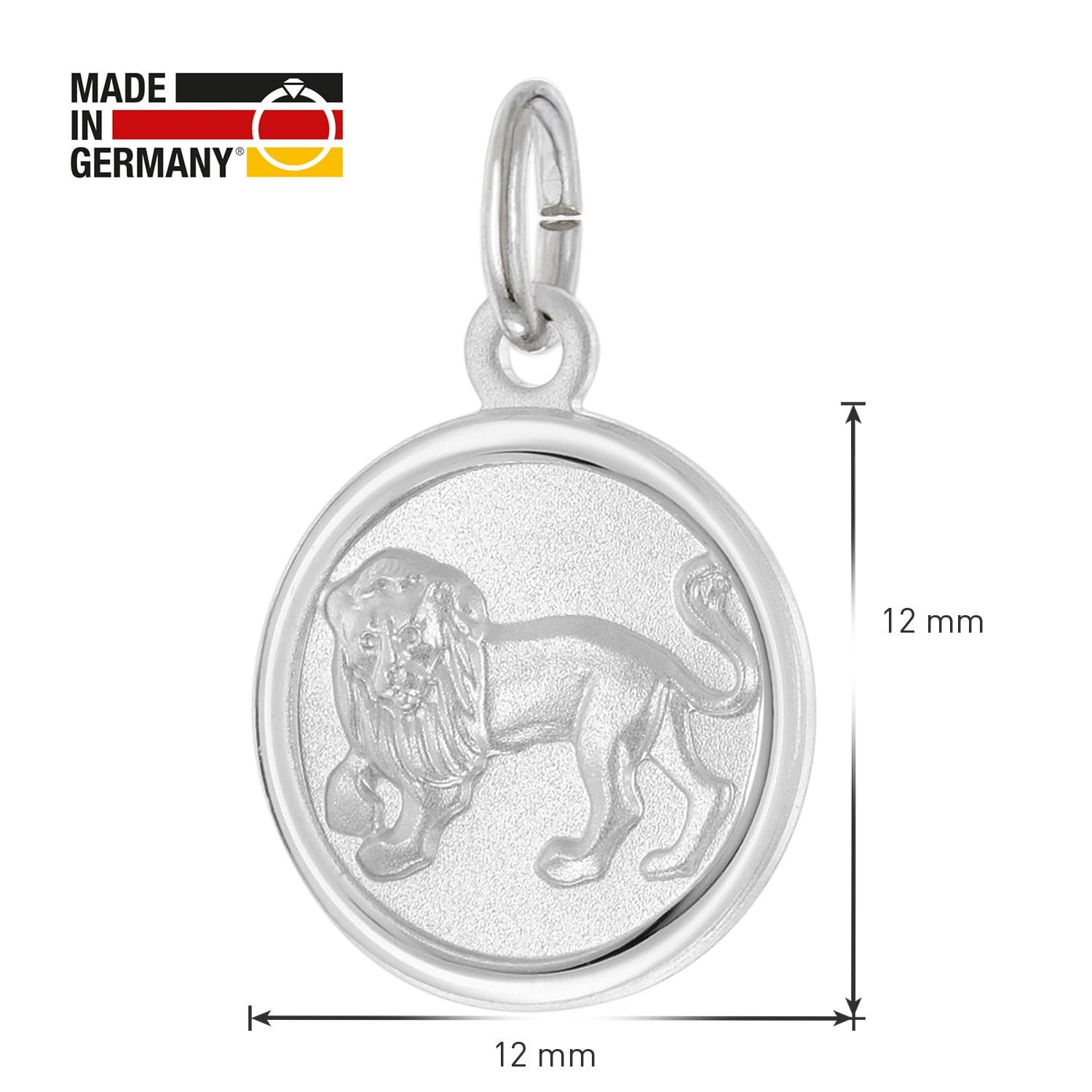 trendor Collana per bambini con segno zodiacale leone, in argento 925, gioiello senza tempo per bambini, idea regalo incantevole 28606-08