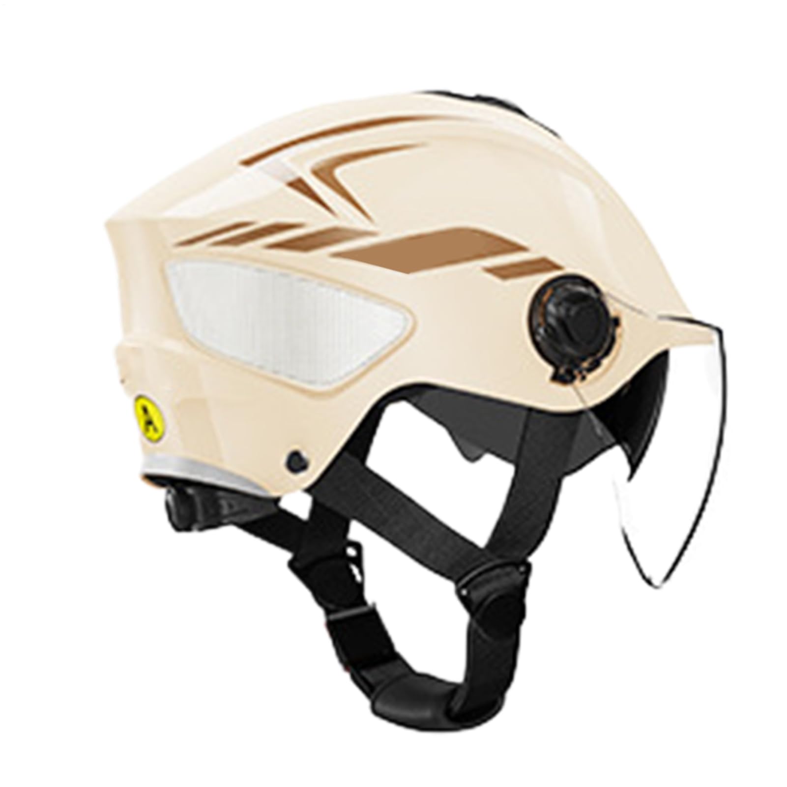 Casco de moto con doble visor ajustable para scooter y moped 8
