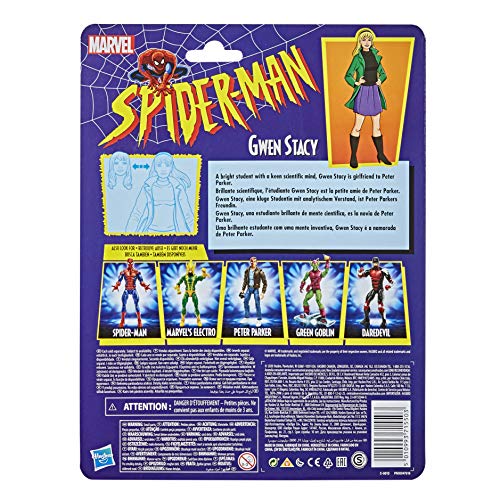 Spider-Man Hasbro Marvel Legends Series 6-Inch Collectible Gwen Stacy Action Figure Toy Retro Collection #TOP4