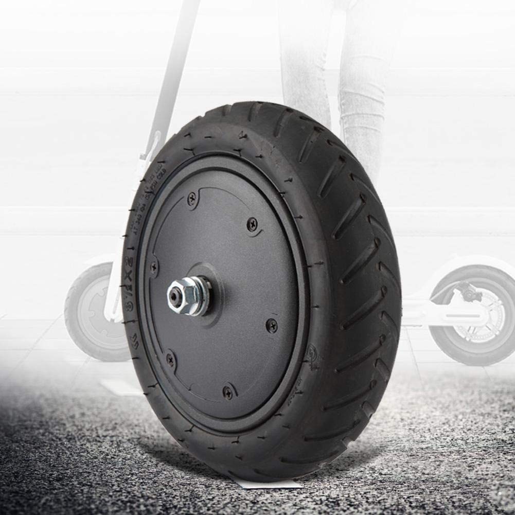 MAGT Motor de scooter eléctrico, motor de repuesto de scooter eléctrico de 250 W con neumático de rueda, accesorio de repuesto compatible con Xiaomi M365, negro, 25 cm