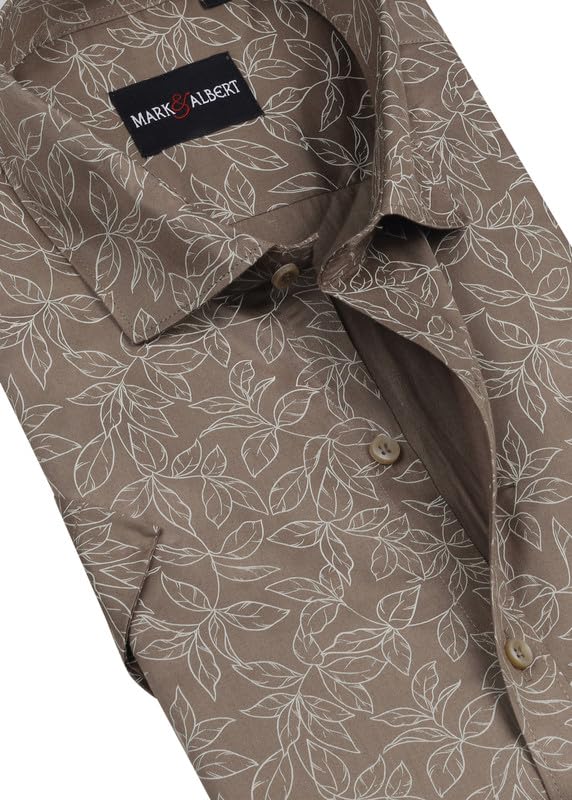 Image of MARK & ALBERT Mens Half Sleeves Printed Shirt