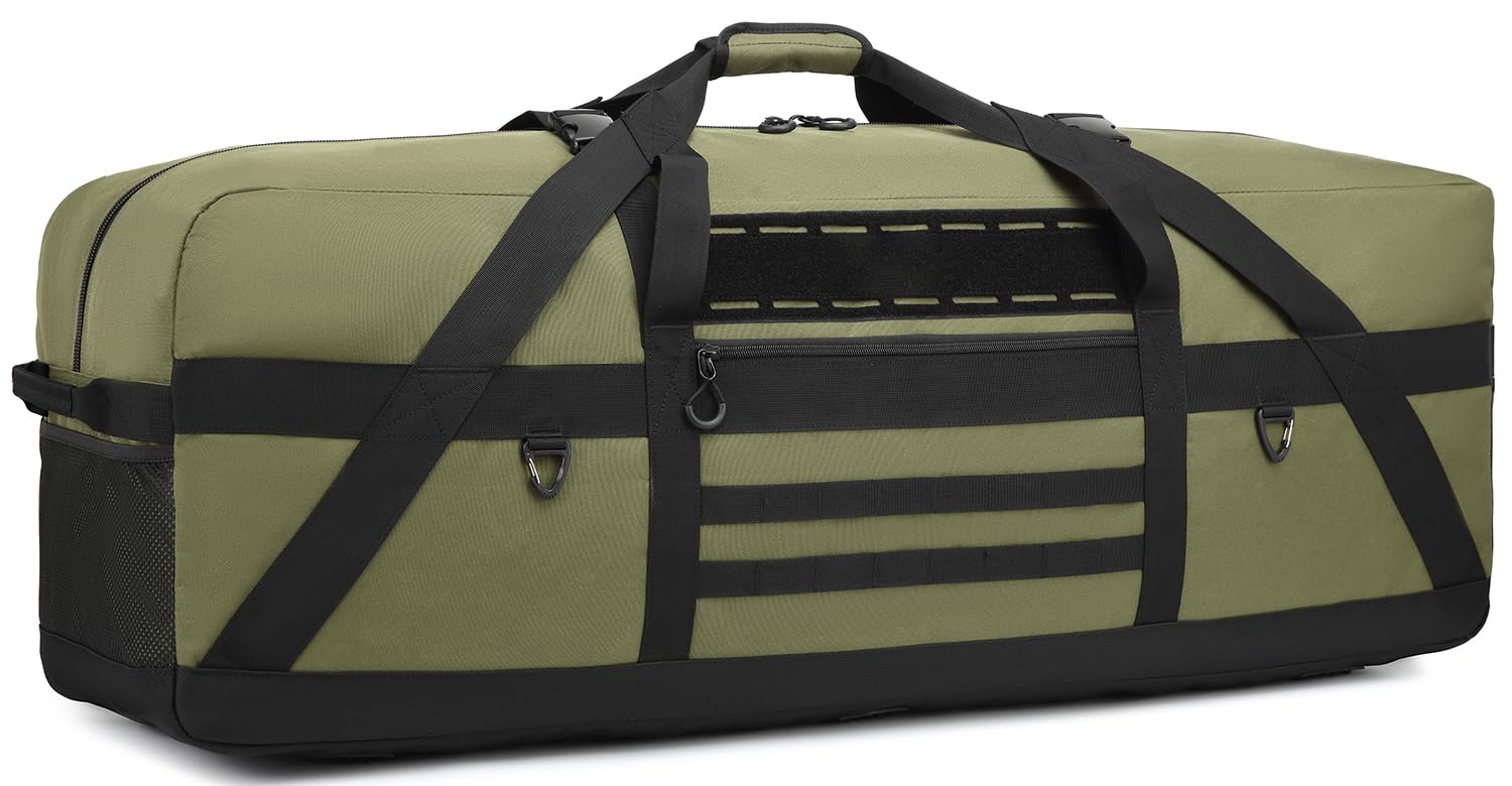 Sac de voyage de 125 l - Grand sac de sport pour homme - XXL - Pour sauna, fitness, week-end, camping, vert, sporttasche 125L, Classique