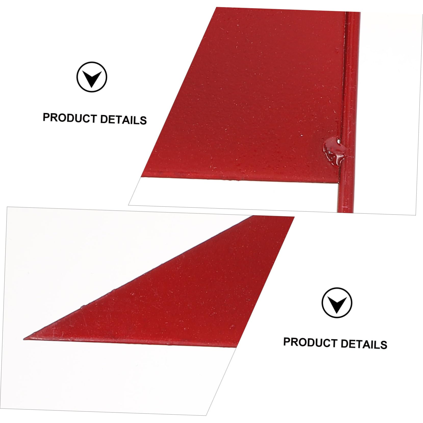 GALPADA Triangle Iron Stick Flags 4pcs Set for Shot Put School Games and Reusable Field Markers