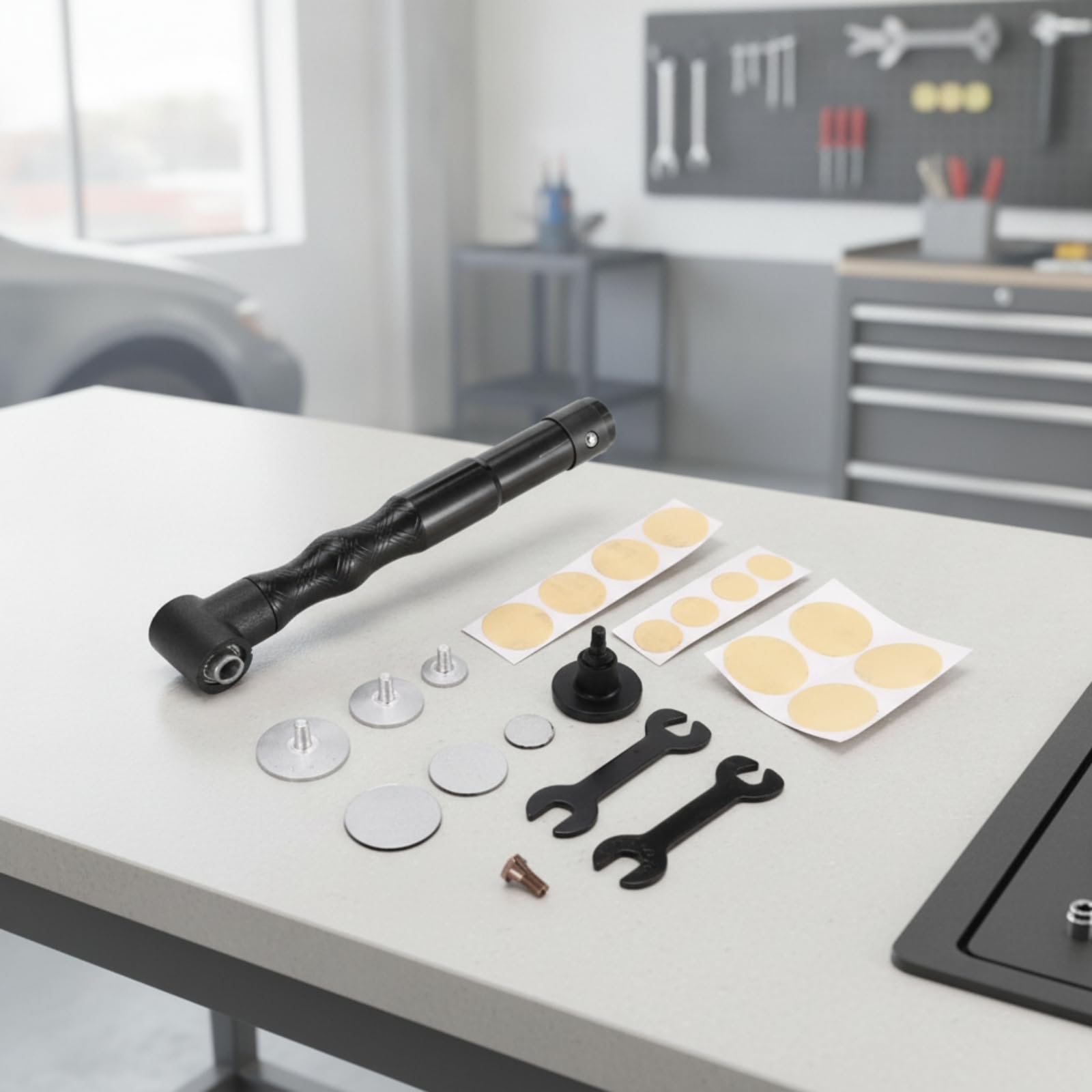 Attrezzatura Elettrica per Lucidatura Mano Angolata 90 Gradi Micromotore Utensile Smerigliatrice Testa Compatta a Gomito E Corpo Testurizzato con Pad
