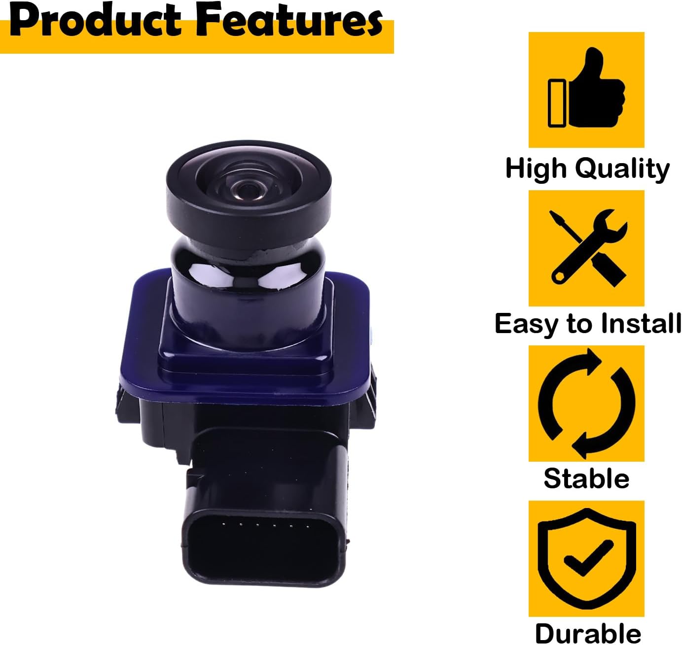 DA8Z-19G490-A Rear View Backup Camera Compatible with Ford Flex 2013-2019 3.5L, 1080P HD, 6-Pin Plug, DA8Z-19G490-C EA8Z-19G490-A GA8Z-19G490-A Replacement