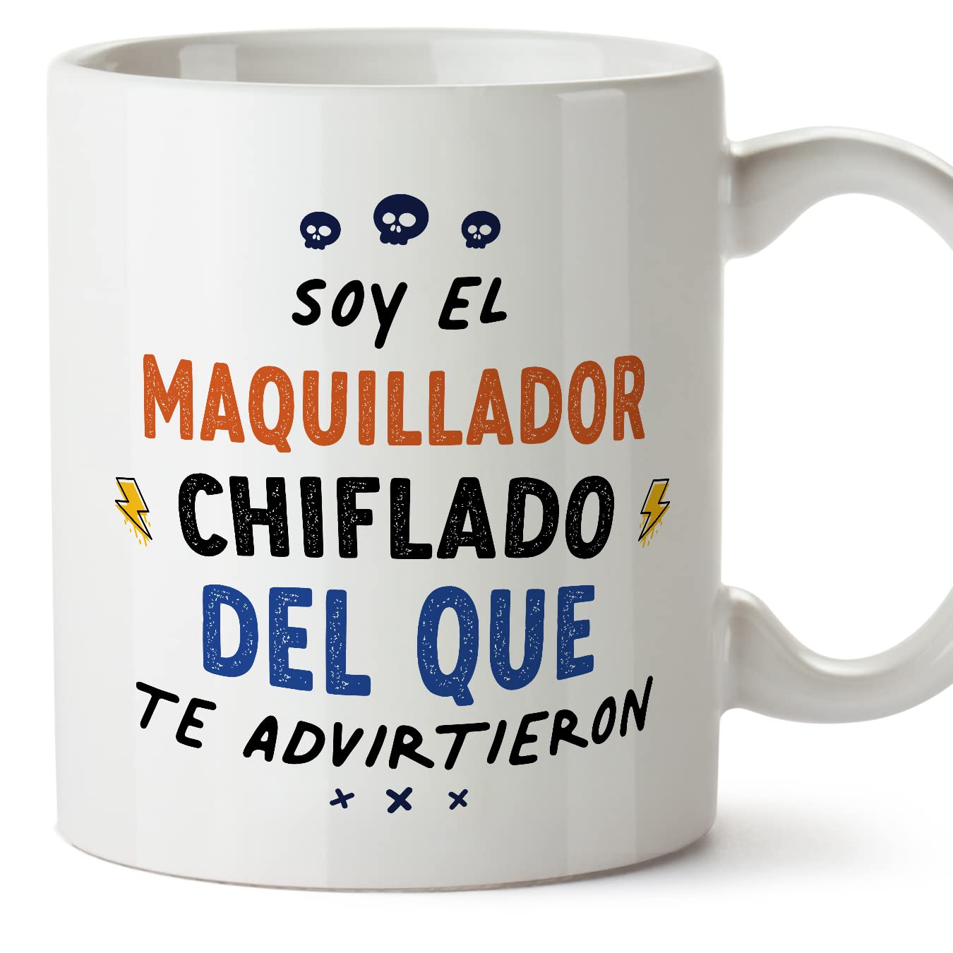 MUGFFINS Make-UP Artist Man Mug - in Spanish - Todos te advirtieron - Funny Gift for Colleagues - Ceramic 11oz Mug