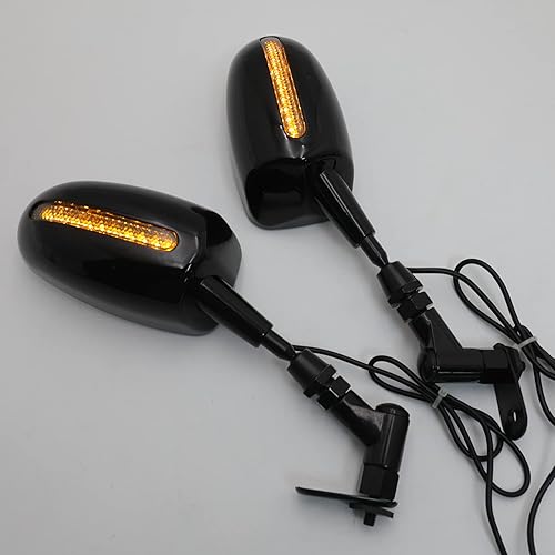 Miniatura 3 de Mini vista trasera espejos para Honda CBR 600RR Kawasaki Ninja 636 ZX6R Yamaha YZF R6 R1 negro