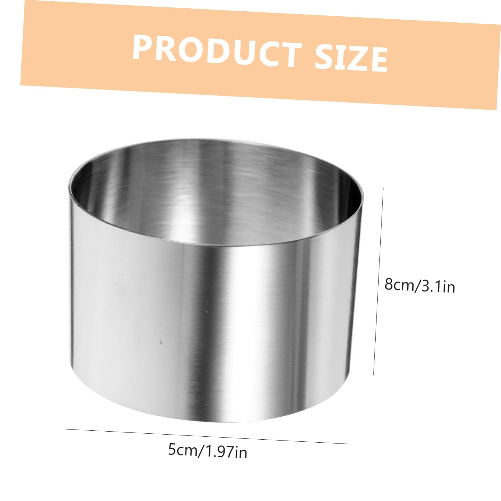 BESTYASH 4Pcs Stainless Steel Mousse Ring Cake Moulds Baking Pastry Rings for Biscuits Cookies and Desserts and Reusable Kitchen Tools for Baking