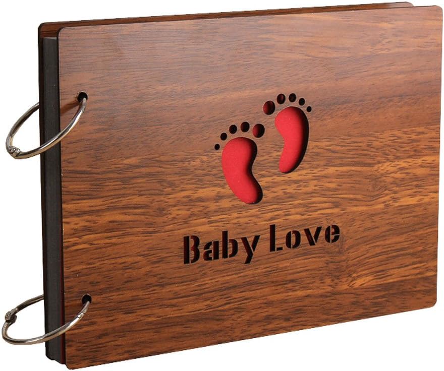 Sehaz ArtworksBaby Love Scrapbook Photo Album for memorable Gift on New born baby Birthdays, niece, nephew first birthday for couples (22 cm x 16 cm x 4 cm, Brown)