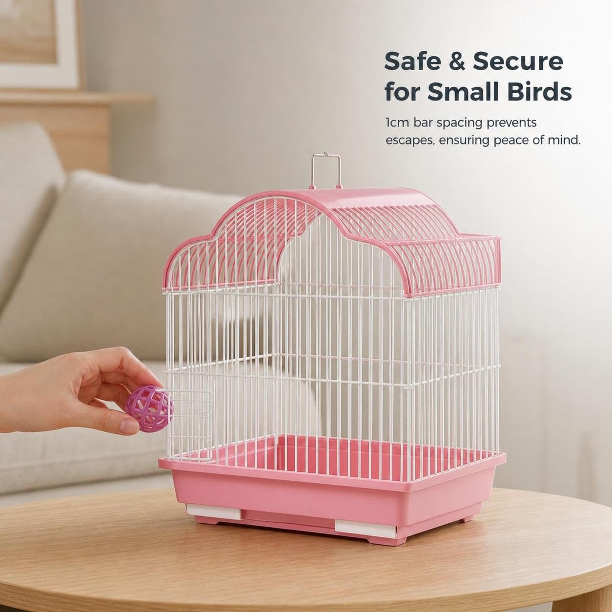 Groß Wellensittichkäfig, Käfig für vögel mit 2 Ebenen, für Vogelhaltung, Knuspriges Kaltweiß, Weiß