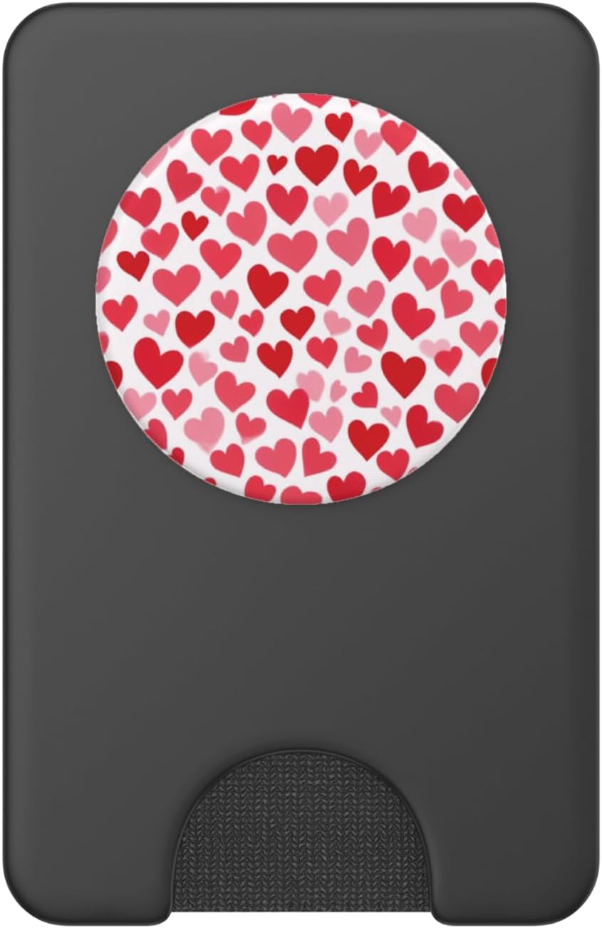 Red Hearts PopSockets PopWallet for MagSafe