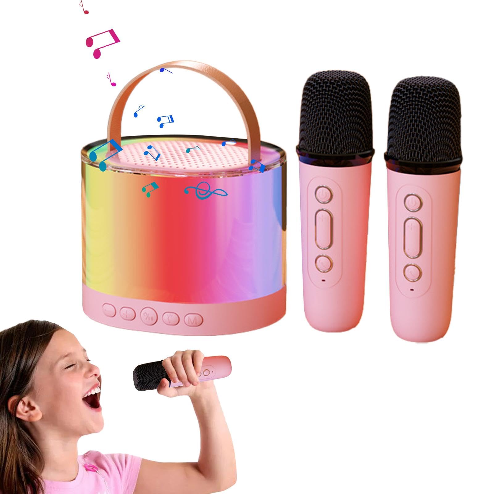 Máquina de karaoke, Máquina de Karaoke Portátil,Pequeño de karaoke con altavoz y micrófono inalámbrico | Equipo de karaoke versátil, altavoz estéreo para fiestas en casa