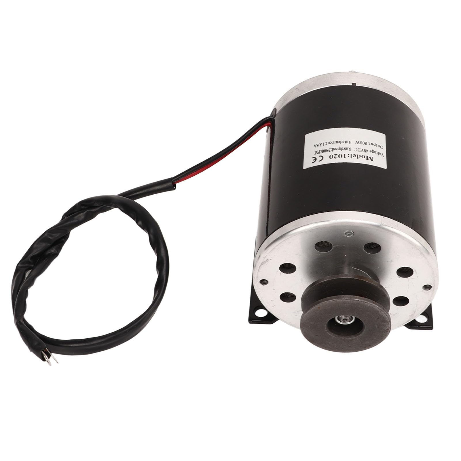 Cryfokt Motor de Polea Eléctrica de 500W, Aleación de Aluminio Cepillado de Poco Ruido para Bicicletas Eléctricas, Scooters y Motocicletas