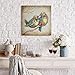 SEVEN WALL ARTS - Abstract Love Birds Picture Hand Painted Modern Vintage Animal Painting Colorful Quirky Birds Artwork for Bedroom Kitchen Room Living Room Home Decor 24 x 24 Inch