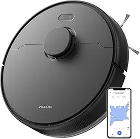 DREAME D9 Max Gen 2 Robô Aspirador de Pó e Passa Pano, 6000Pa, Para Pisos e Pelos de Pets, 285 Min Autonomia, Navegação LDS 360°,Mapeamento Multinível, App/Voz(Alexa/Google), Bivolt