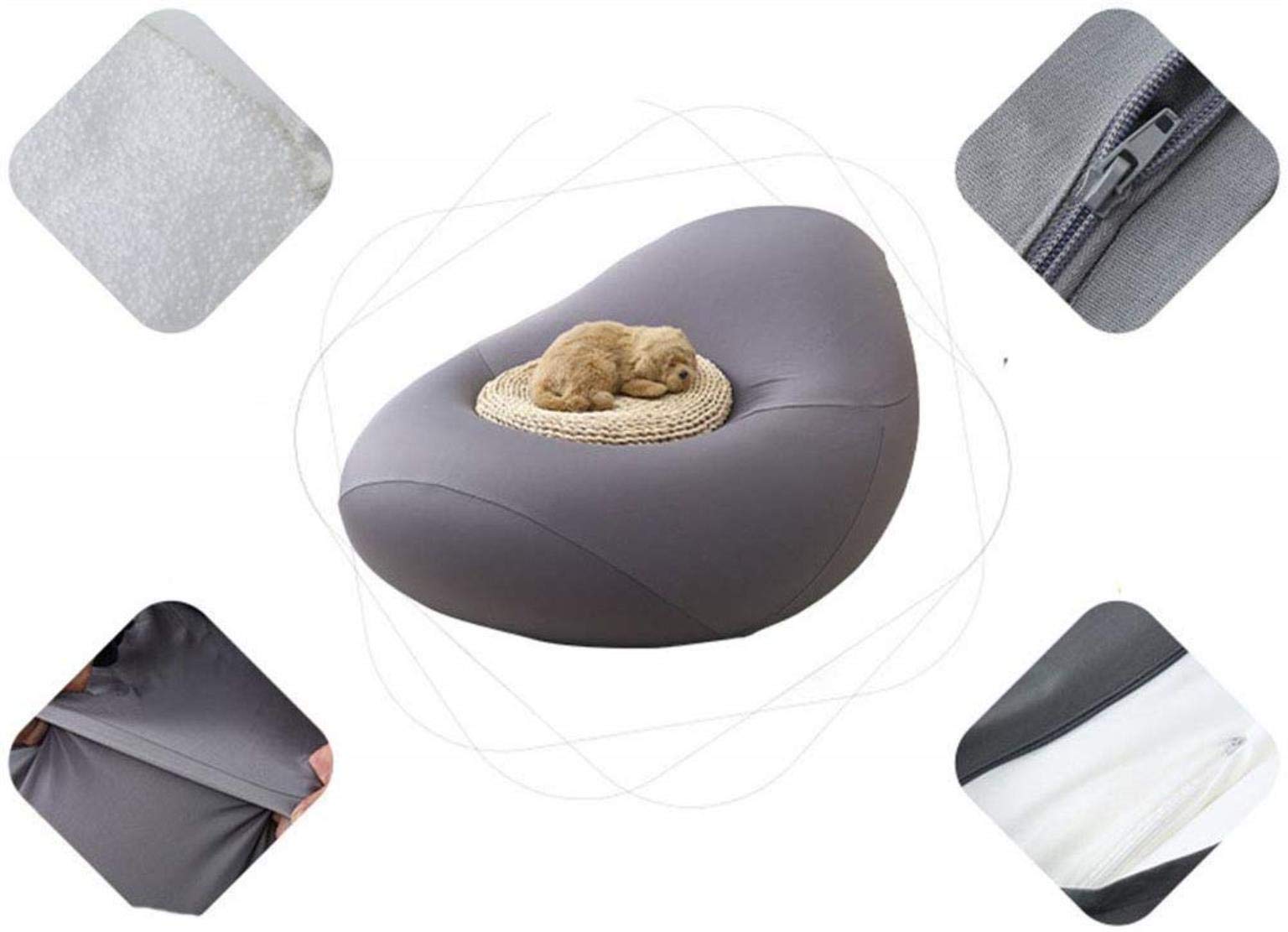 bebé niños Puf Silla Sofá Cama Salón Silla para Juegos Puf Puf Asiento de Cubierta,Naranja