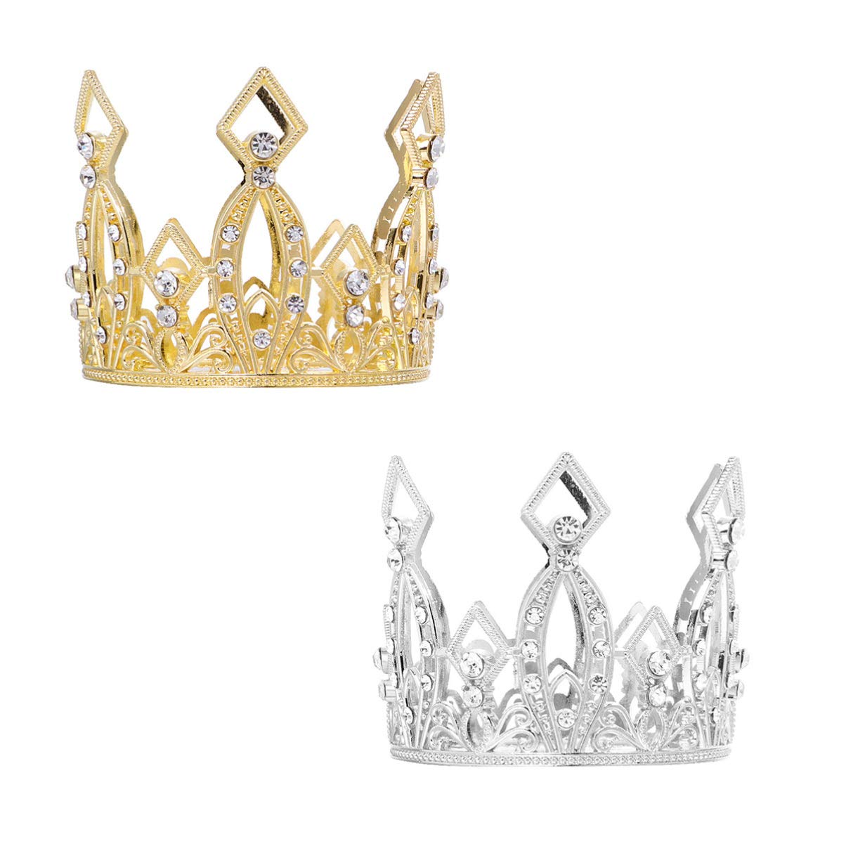 Abaodam 6pièces Décorations De Gâteau Couronne Miniature pour Anniversaire Et Fêtes Accessoires Élégants pour Femmes Et Filles