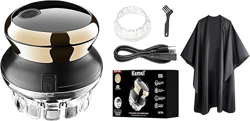 Miniatura 2 de KEMEI 887 Cortapelos para hombres, recortadora de pelo circular inalámbrica, kit de corte de pelo, pantalla LED recargable