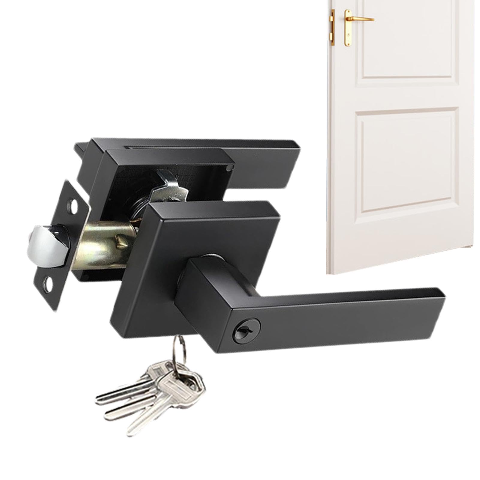 Poignée de porte d'intimité pour chambre à coucher et salle de bain design