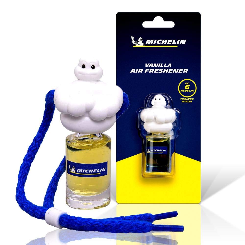 MICHELIN 87848 Man Vanilla Fragrance Hanging Air Freshener X-tra Strength Provides Long-Lasting Scent for Car