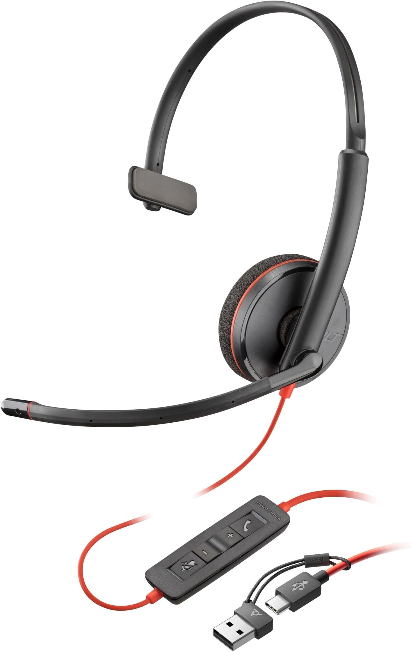 【2025 Model】【Amazon.co.jp Exclusive】Poly Wired Headset Blackwire 3210 (Domestic Genuine Product) USB-C & USB-A Noise Canceling with Microphone Lightweight 【2-Year Manufacturer Warranty】for Windows