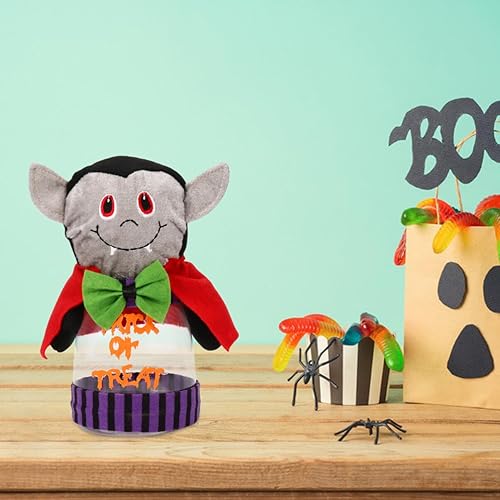 Miniatura 2 de Luxshiny Tarro de caramelo de Halloween para niños, mini tarro de caramelo, cajas de regalo de dulces, tarros de plástico transparente con tapas,