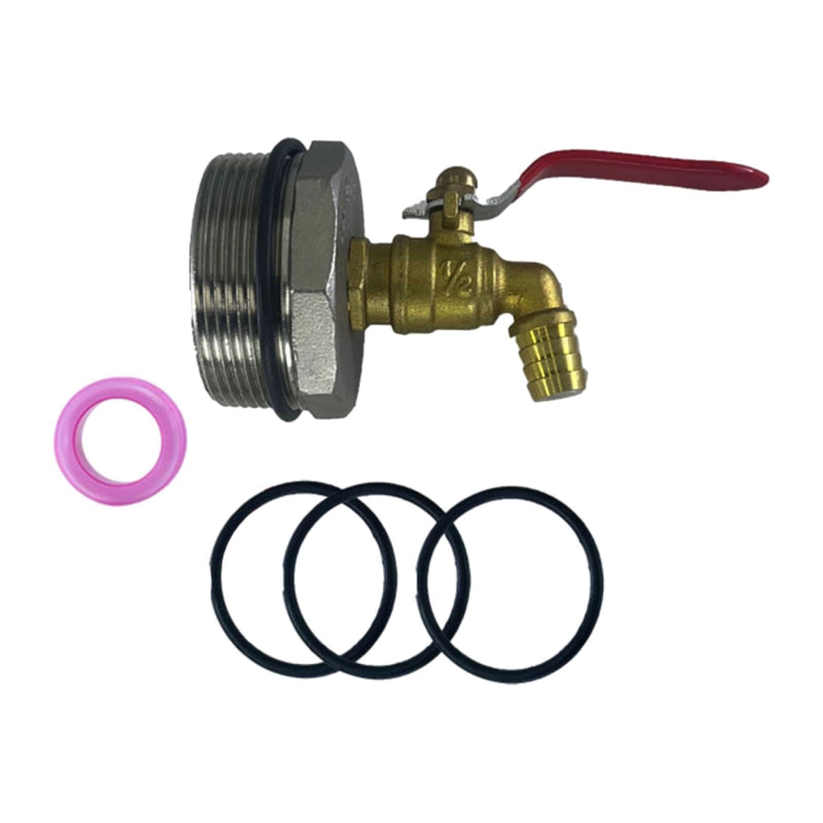 Qlecxzi Streamlined Drum Faucet For 55 Gallon Drum Barrel Spigot Easy To Install Stainless Steel Gaskets Prevent Leakage Easy To Install Outdoor Bucket Container Hardware