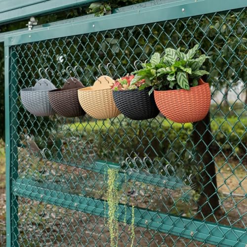 Pots de fleurs de clôture pour végétaliser un petit espace sans encombrer le sol - 6