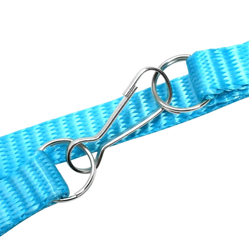 SOCHII Pettorina e guinzaglio in nylon per criceto regolabile furetto ratto topo coniglietto pettorine gilet corda guinzaglio cavia accessori petto blu sotto 23 cm