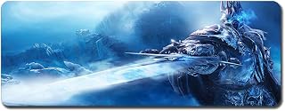 M XL Large Gaming Desk Keyboard Mouse Pad Mat World of Warcraft Lich King Non-Slip Rubber for Computer Desktop PC Laptop (700 X 400mm/28" X 16")