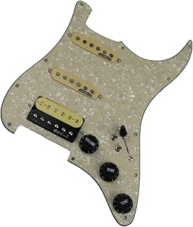 7 Way Type Fully Loaded Guitar Pickup Prewired Pickguard Pickup Single Coil Humbucker Pickup For Guitars guitar pickguard pickup (Color : 2)