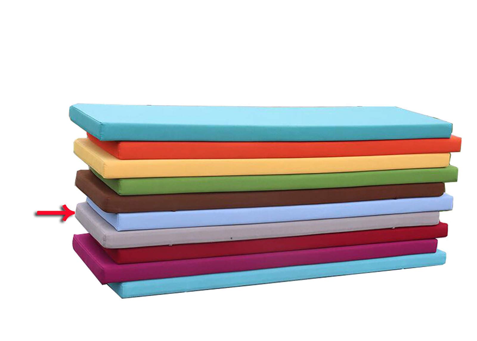 Coussin de banc de jardin gris 100x30x5cm pour banquette et balancelle