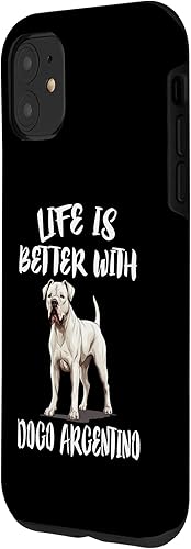 Vista 11 de iPhone 13 Pro Max Life Is Better With Dogo Argentino Dog Case