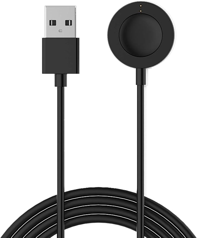 Cargador RuenTech compatible con Fossil Gen 6 / Gen 5 / Gen 4 / Sport Smartwatch Rapid Charger (Negro)