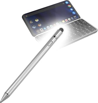 BoxWave Stylus Pen Compatible with Planet Computers Astro Slide - AccuPoint Active Stylus, Electronic Stylus with Ultra Fine Tip - Metallic Silver