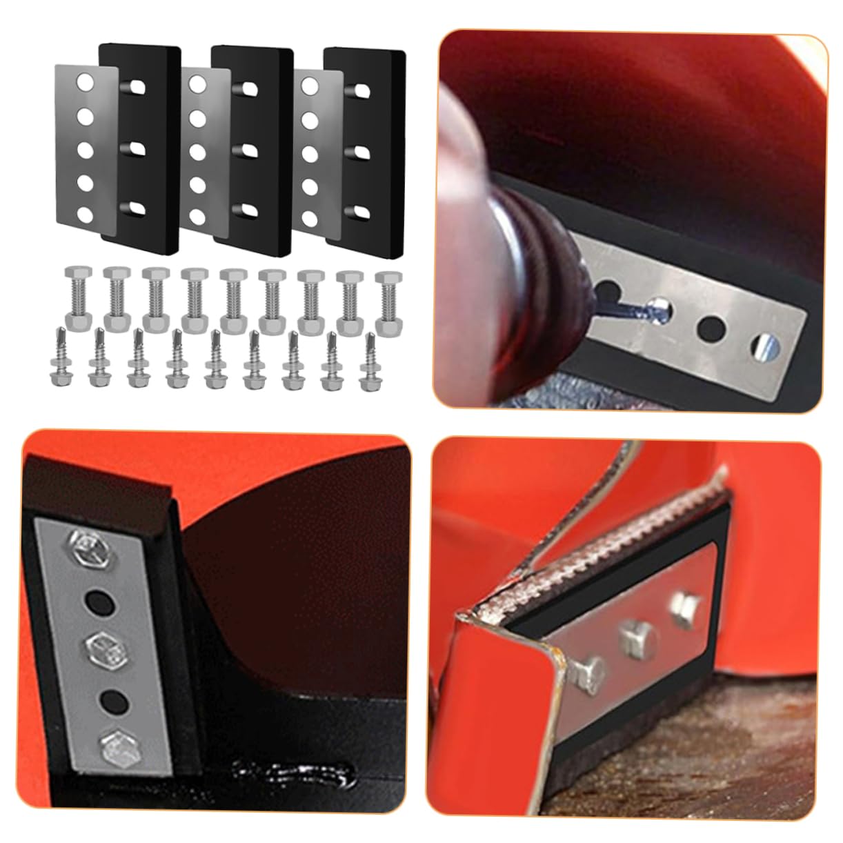 BESPORTBLE Kit Professionale di 3 Giranti Sostituibili per Spazzaneve Girante in Acciaio Inox e Gomma, Garantisce Stabilità e Facile Installazione per Macchina della Neve
