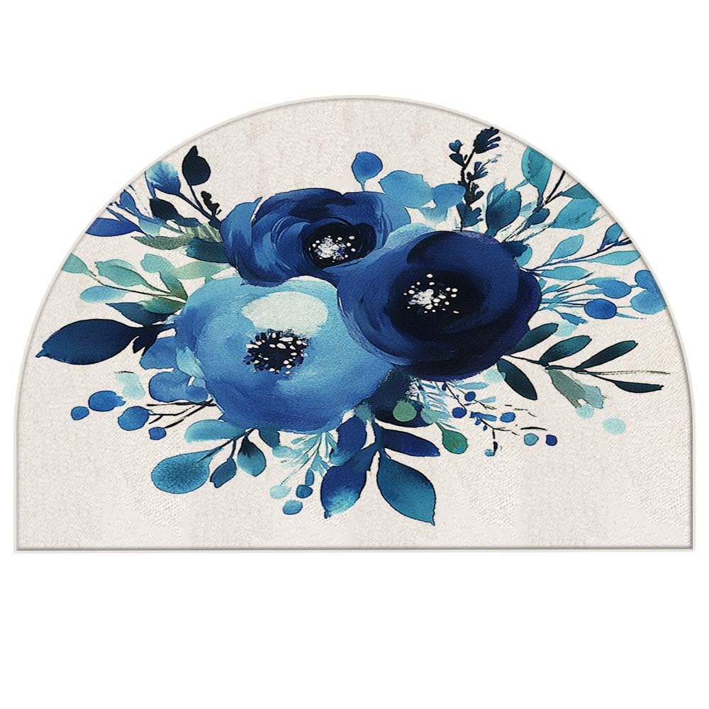TOMWISH 32x48 Half Moon Kitchen Rug,Front Door Mat Outdoor Entrance, Doormat Half-Circle-Rug for Outside Entry, Welcome Mat for Indoor Half Round Door