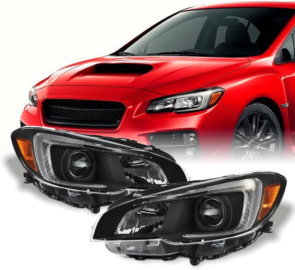 2pcs Headlight Front Left Right Driver Passenger Side Clear Lens Housing Projector Headlights Assembly for Subaru for WRX 2015-2020 for WRX 2015-2020 20961400 84001VA030 RXY1224