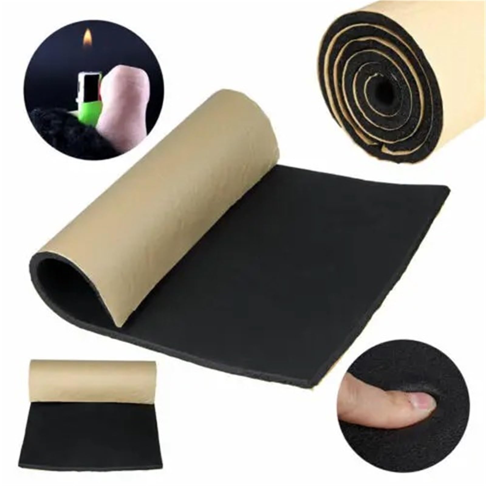 Insulating Acoustic 40 Piezas 5 Mm Aislamiento Insonorizante Furgonetas Coches Aislamiento Térmico para Capó Coche Aislamiento Silencioso para Puertas Paredes(40pc)