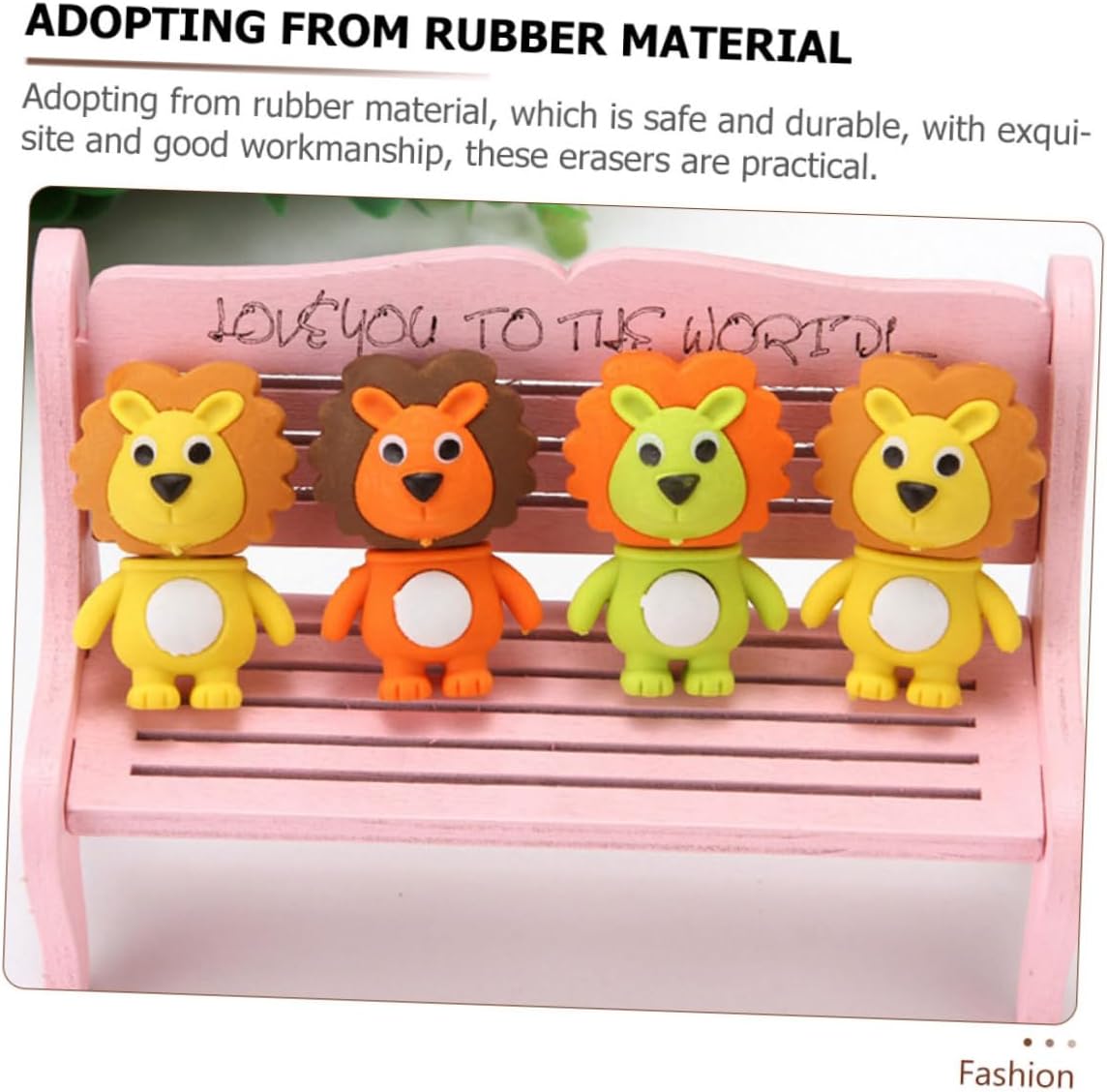 SUPVOX Cute Lion Erasers Set for Boys and Girls 3D Adorable Animal Pencil Erasers Mini Drawing Accessories for School Parties and Classroom Rewards