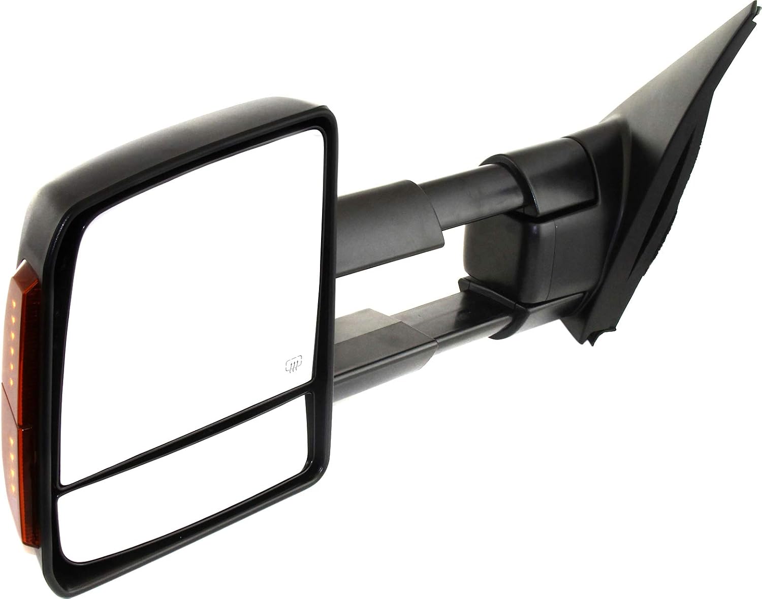 Garage-Pro Tow Mirrors Driver Side Power Heated For Toyota Tundra 2007-2021 With Signal Light, Textured, Standard Cab