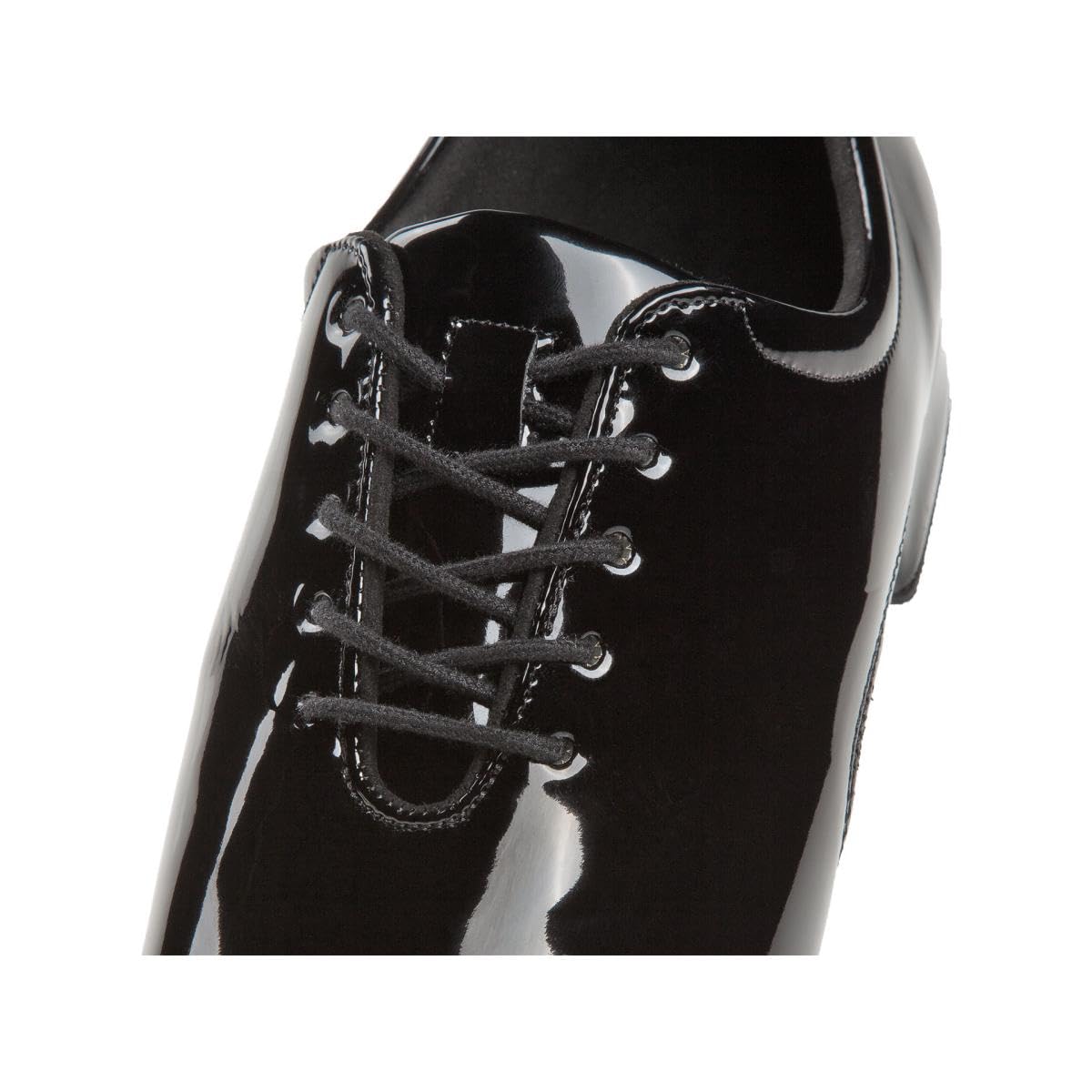 Diamant Herren Tanzschuhe 163-222-585 by Domen Krapez - Lack/Mesh Schwarz - Geteilte Rauledersohle - 2 cm Standard Absatz - Made in Germany