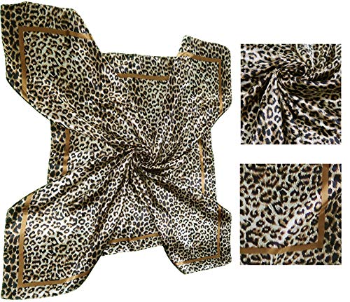 4 Pc Set Large 35 x 35 inches Satin Square Scarves Neck Hair Head Scarf Bundle3
