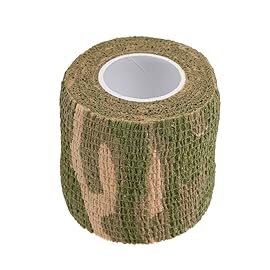 Uning Self-adhesive Protective Camouflage Tape Wrap 5CM x 4.5M Tactical Camo Form Multi-functional Non-woven Fabric Stealth Tape Stretch Bandage for Outdoor Military Hunting (Pack of 3) (Camouflage 8)