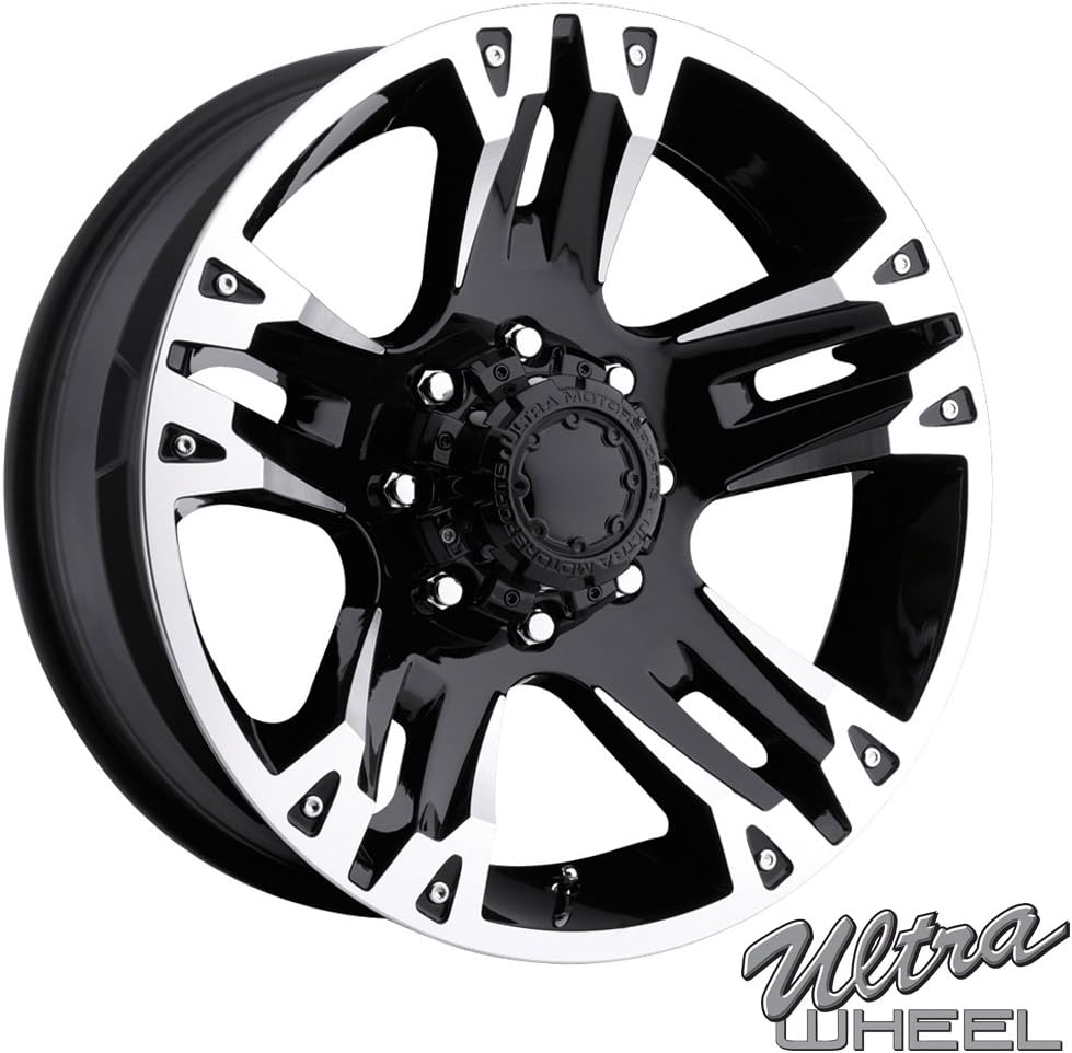 Ultra Maverick 16 Black Wheel / Rim 8x6.5 with a 10mm Offset and a 125 Hub Bore. Partnumber 235-6882B