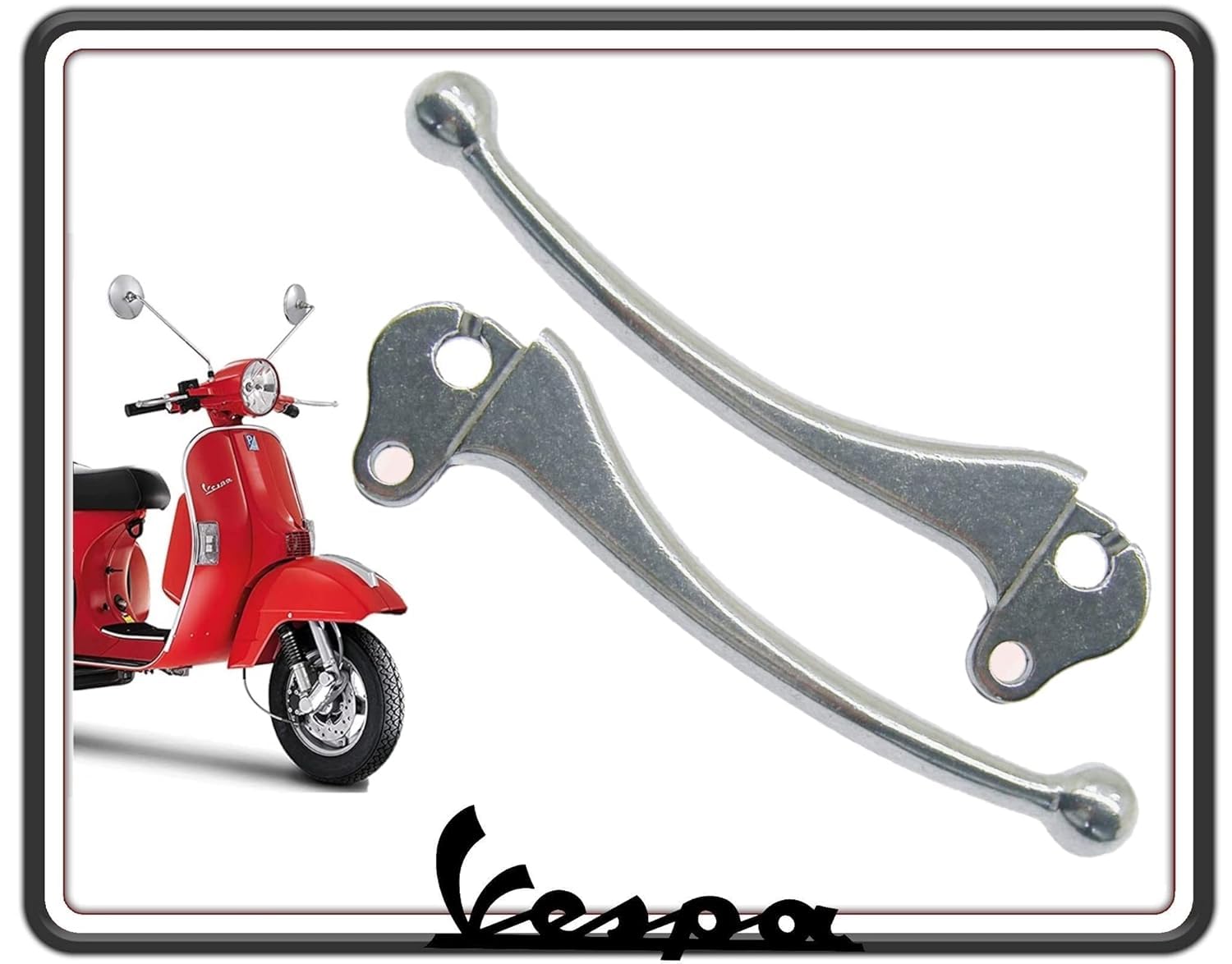 Piaggio COPPIA LEVA LEVE FRENO E FRIZIONE COMPATIBILI VESPA PX - VESPA PE - VESPA ARCOBALENO PRIMA SERIE TUTTI MODELLI SENZA FRENO A DISCO.