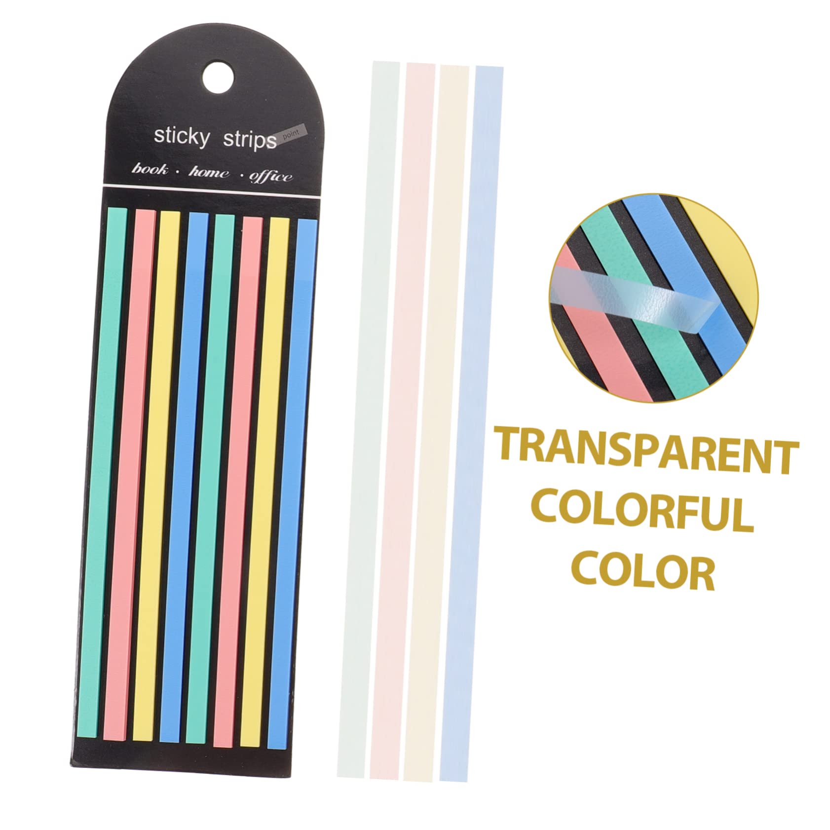 Tofficu 5piezas Tiras Resaltadoras Transparentes Portátiles Para De Marcadores De Página Fluorescentes Adhesivos y Reutilizables Para y Efectiva